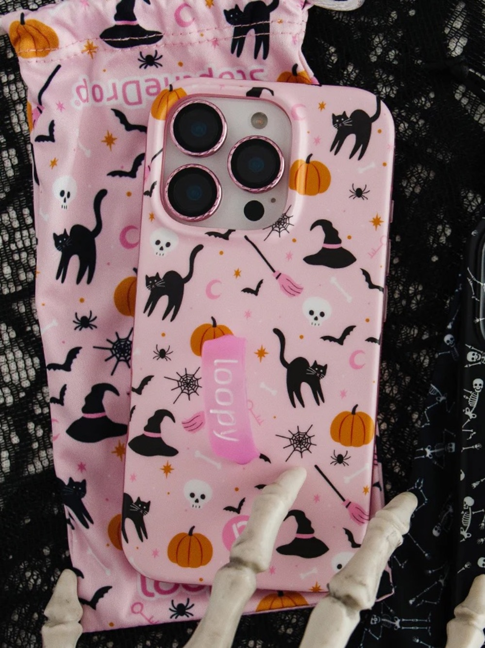 Loopy Cases Pink Witchy Wonder Halloween Case iPhone 16 Plus 6.7 Pouch Loop NEW